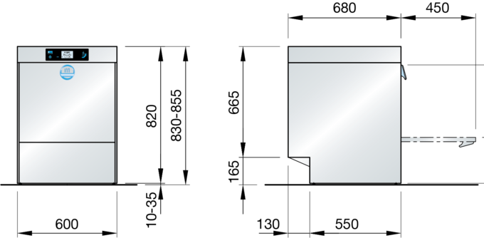 Dimensiones del lavavajilla M-iClean